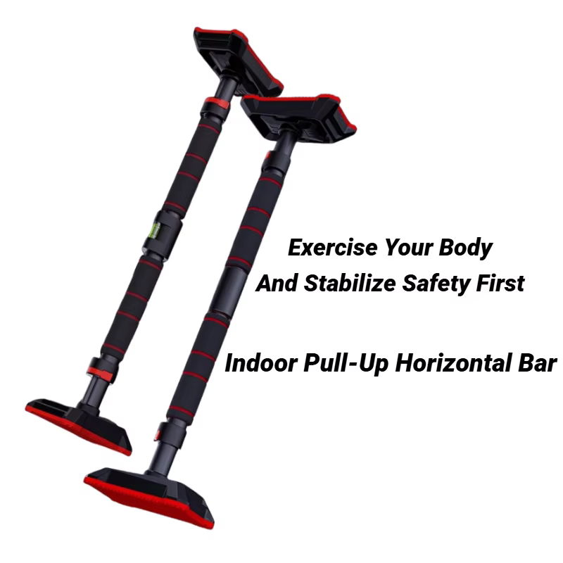 Barres de traction pour entraînement musculaire avec jauge de niveau, largeur réglable 69-92 cm, bar