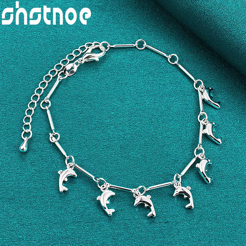 SHSTONE 925 Bracelets en argent Sterling pour femmes fête de mariage noël bijoux de mode cadeau mign