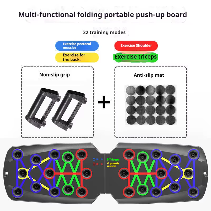 Planche de poussée multifonctionnelle pliable, équipement d'entraînement des abdominaux de poitrine,