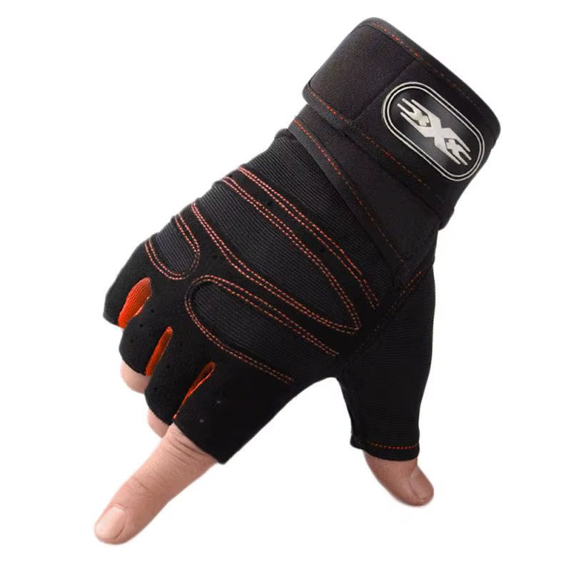 Gants d'entraînement de poids lourd pour hommes et femmes, pour sport, musculation, demi-doigt, anti