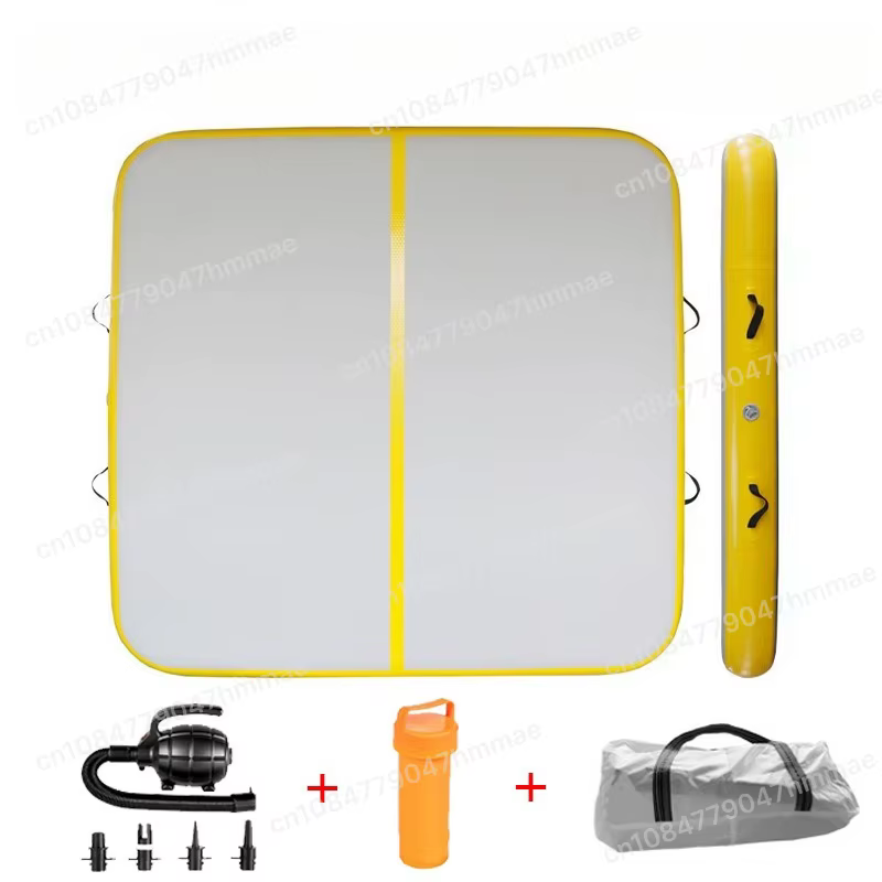 Plateforme flottante gonflable, tapis de yoga aquatique, tapis magique gonflable pour la pêche, plan