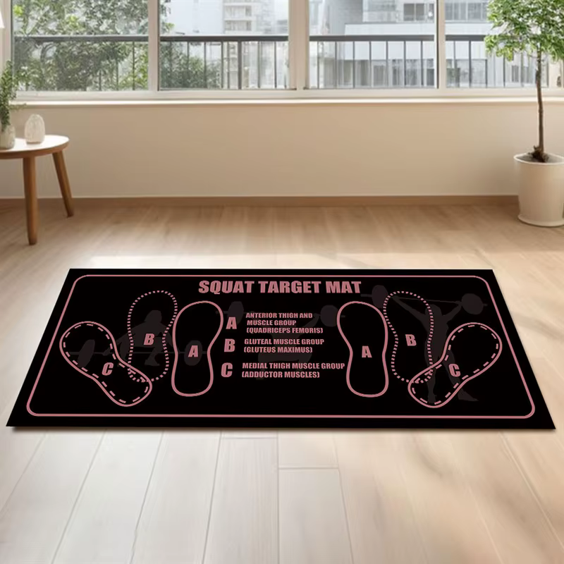 Tapis de guidage de Position de marche de Squat 80x35CM, tapis d'entraînement polyvalent, cible musc