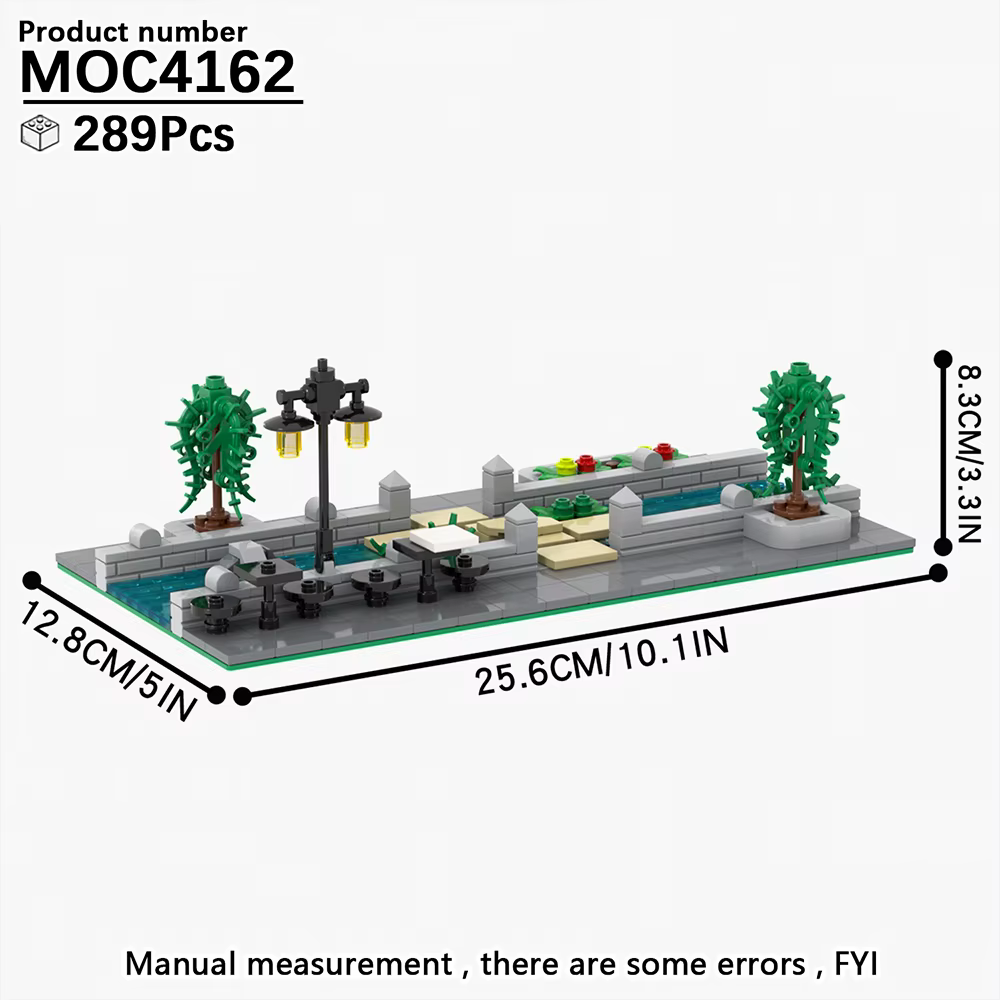 MOOXI City MOC Bricks Street View Park Model Set DIY Building Blocks Kids Toys For Children Gift MOC