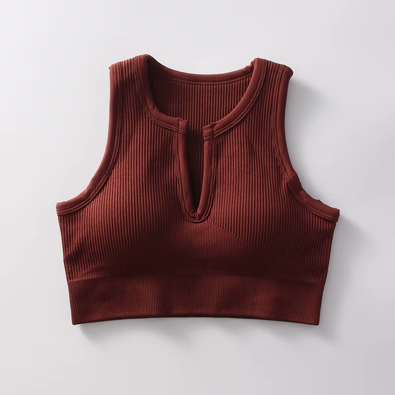 Gilet de sport d'été sans manches pour femmes, très élastique, absorbant la sueur, coussinet de poit