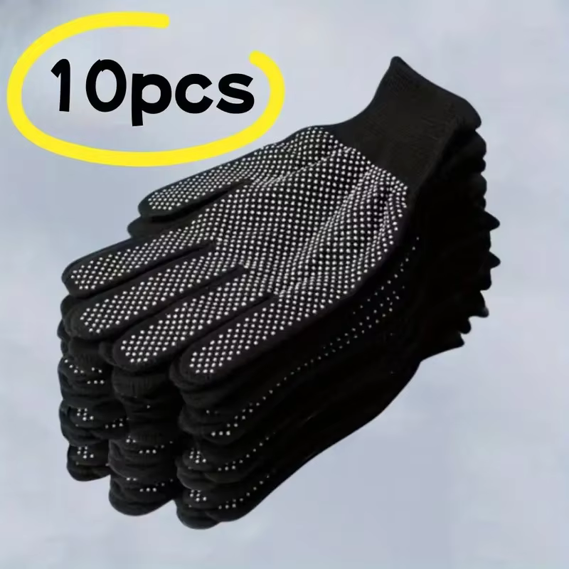 Gants en nylon 10 pièces – Respirants et antidérapants pour le cyclisme, la pêche, le camping – Unis
