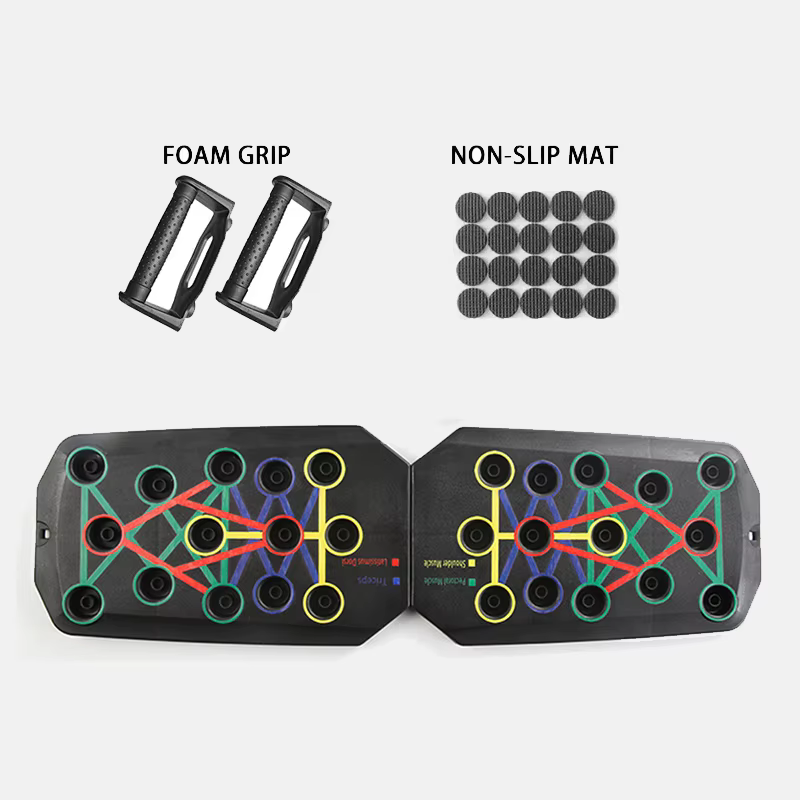 Planche de musculation pliable avec poignées, équipement de fitness multifonctionnel portable pour l