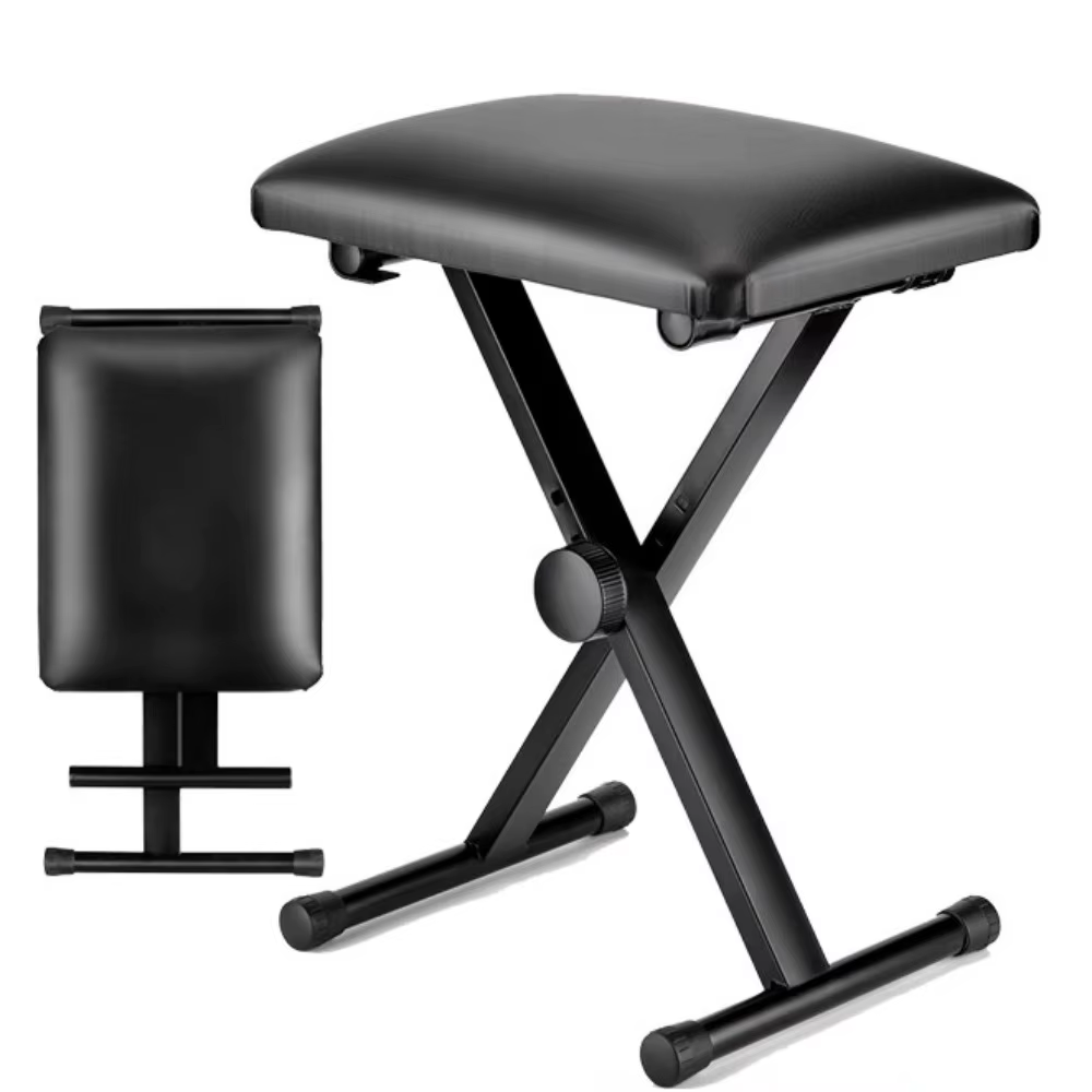 Nouveau Fer pliant Piano chaise noir réglable pliable Piano tabouret clavier tabouret Piano
