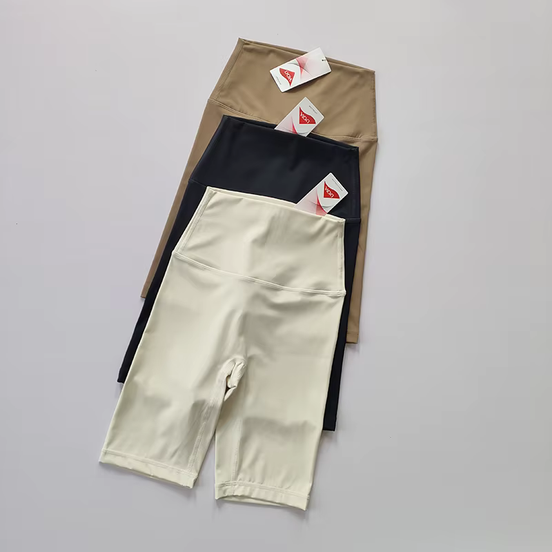 Short de sport de yoga d'été pour femme, short de cyclisme moulant, short de fitness taille haute nu