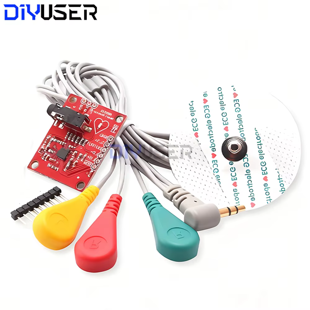 Module de mesure ECG AD8232, kit de capteur de fréquence cardiaque DIY pour projets de bricolage et 