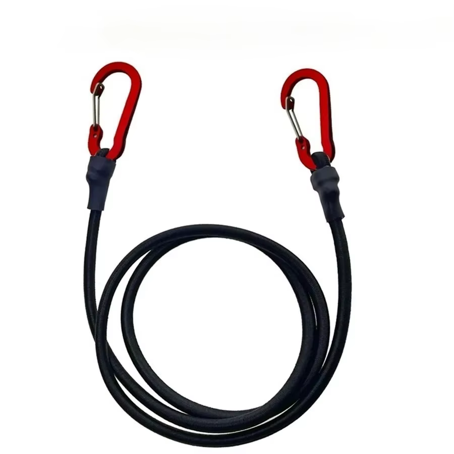 Cordes d'emballage élastiques d'extérieur, 30-210cm, 8mm, avec crochets rouges, extensibles, légères