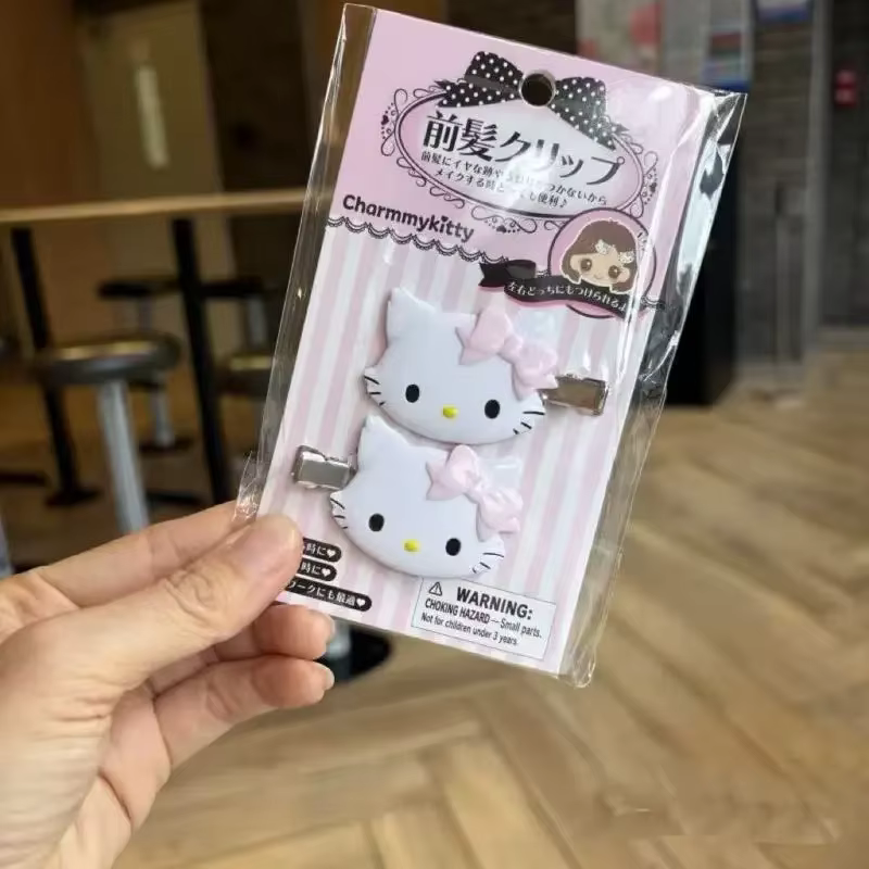 Pince à cheveux Sanrio Usahana Hello Kitty Oreilles de Lapin, Clip Latéral Sans Trace, Accessoire de