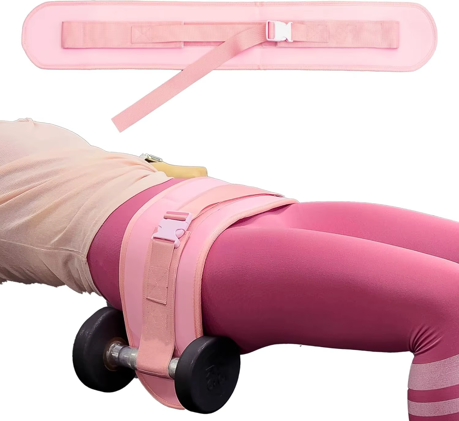 Ceinture d'exercice unisexe pour haltères, pour les poussées de hanche et l'entraînement efficace de