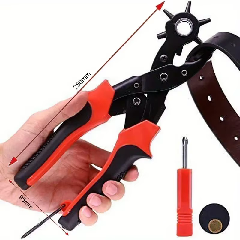 Perforateur de trous de ceinture en cuir, poignée antidérapante, perforateur de trous de ceinture ro