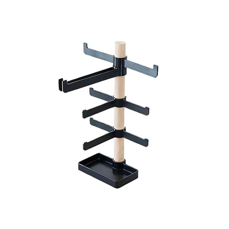 Support de rangement en bois de hêtre massif pour casque de vélo, lunettes, compteur de vitesse et a
