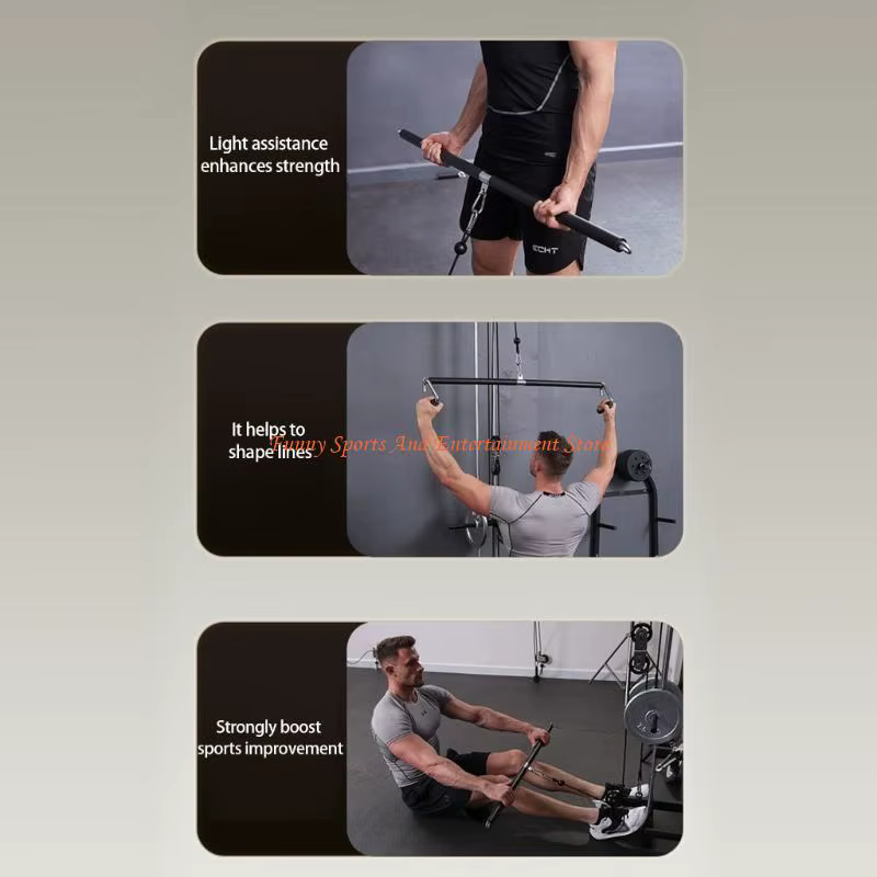 C4DE – barre traction LAT détachable, poignée d'entraînement force arrière, barre gymnastique robust