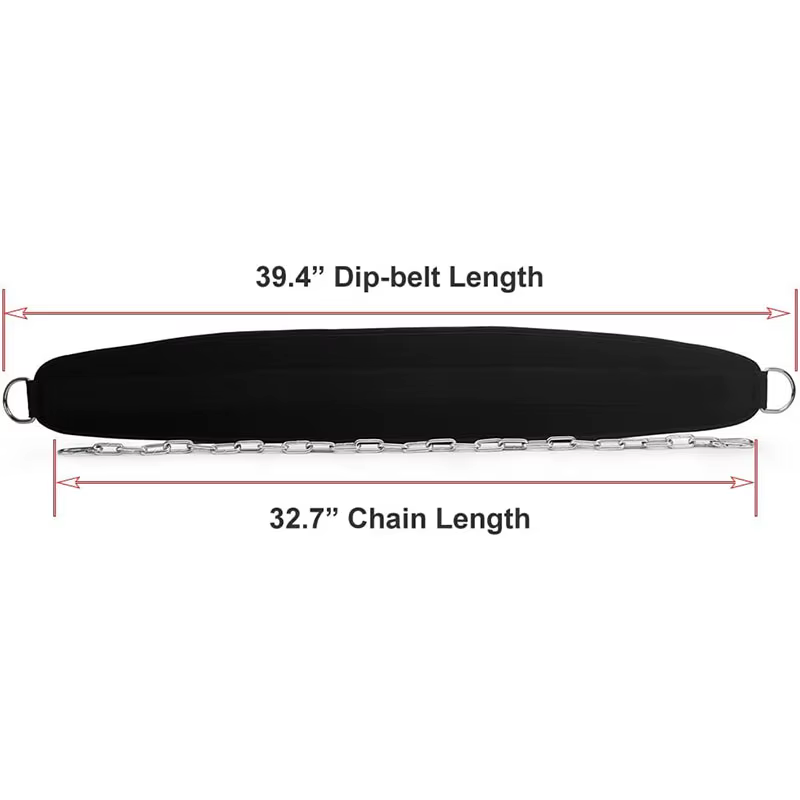 Ceinture côtelée lestée avec JODouble D-Ring, sangle de soutien dorsal, équipement de gymnastique à 