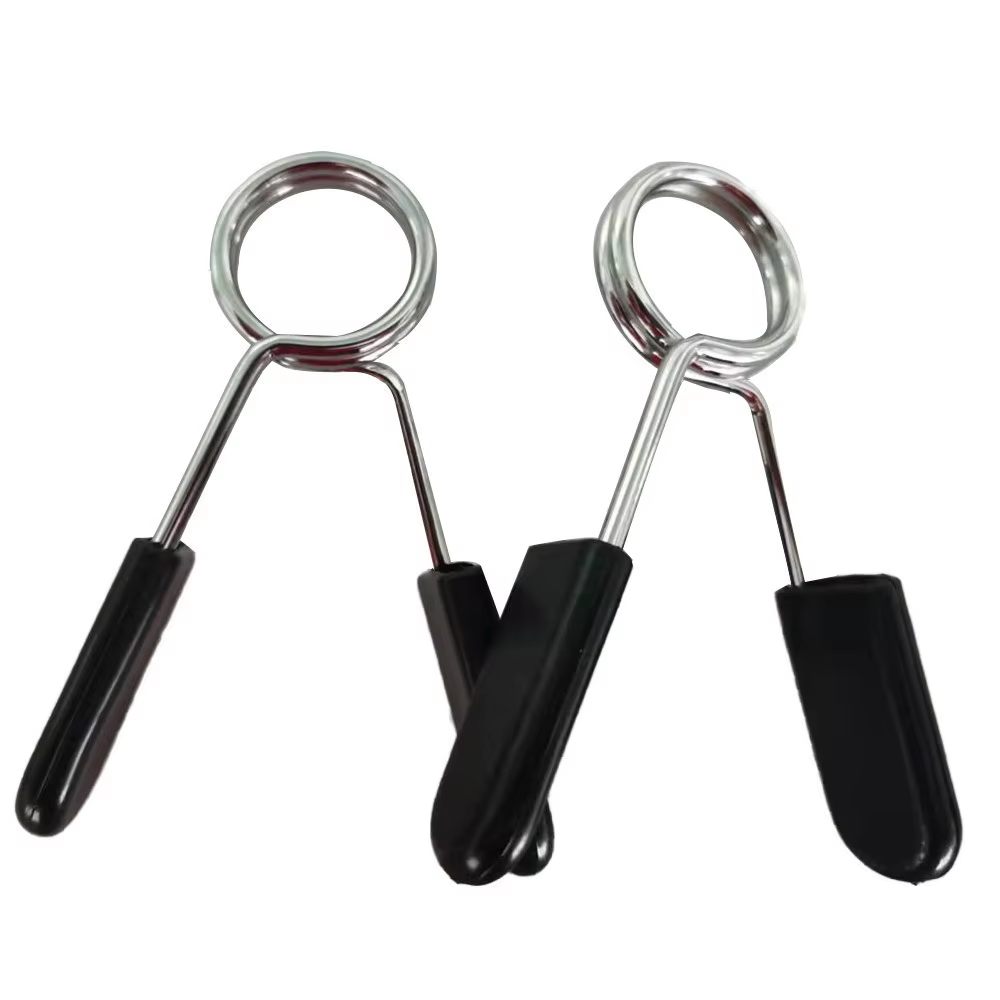 Pince d'haltères à ressort, 2 pièces/lot, 25/28/30mm, Clip de collier, verrouillage d'haltère de gym