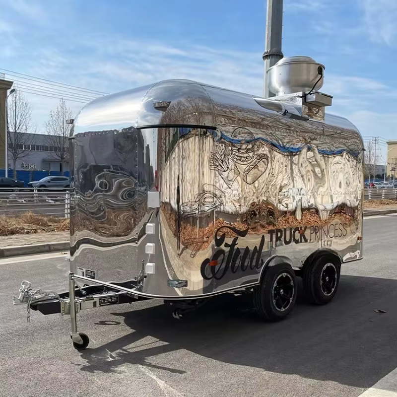 Remorque Mobile personnalisée pour Bar à café, hamburger, Pizza, Hot Dog, barbecue, restauration rap