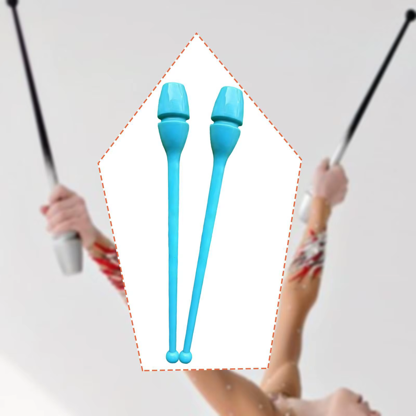 Équipement d'entraînement de gymnastique rythmique en PP connectable, 34,5 cm, pour enfants et adult