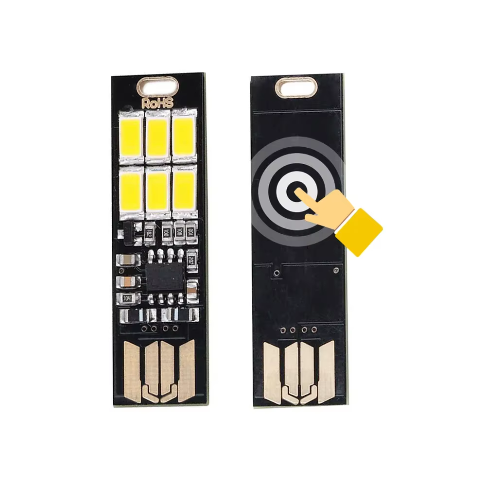 Mini lampe LED USB portable avec capteur tactile, veilleuse à intensité variable, lampe de table de 