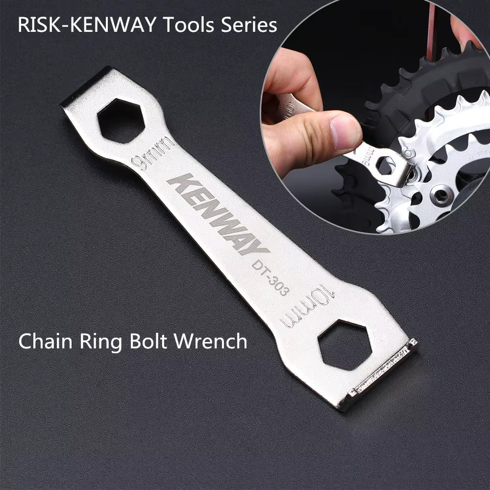 Risque KENWAY RL202 vtt vélo de route 9 & 10mm anneau de chaîne roue à chaîne cheville clé vélo plat