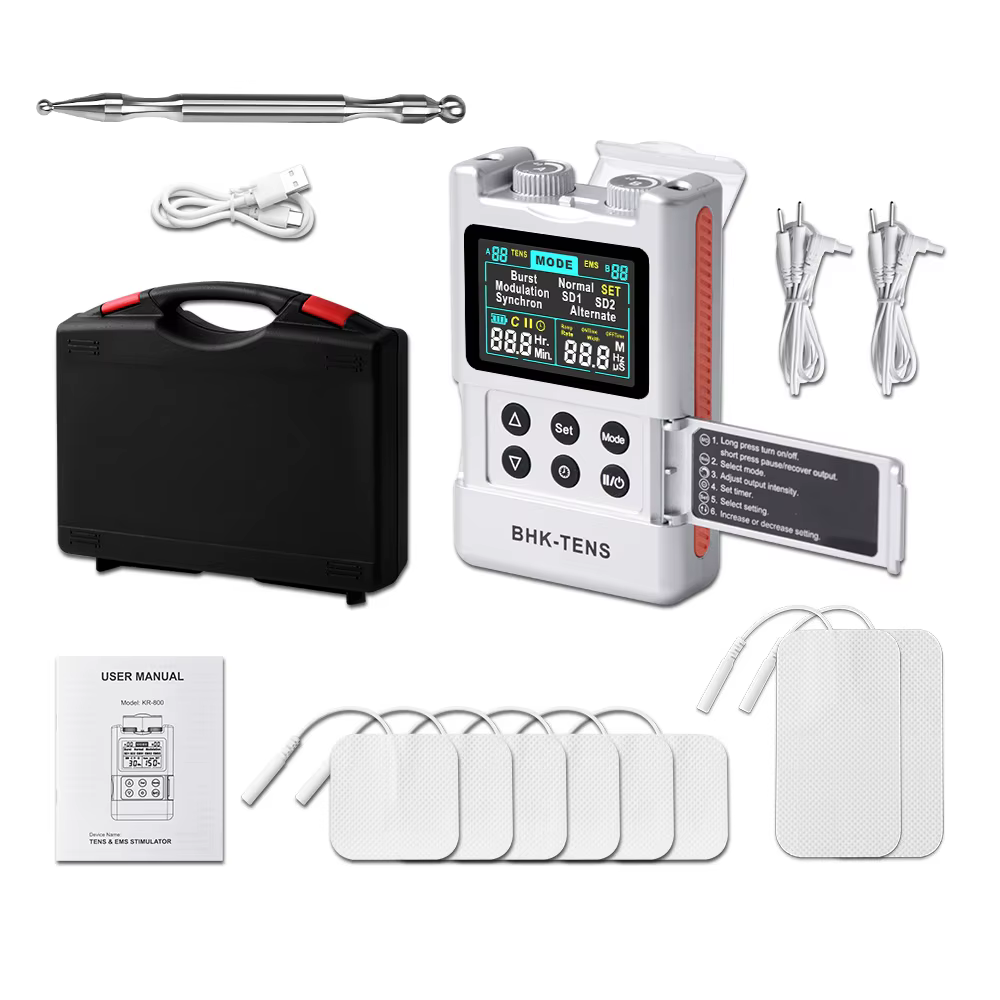 Appareil TENS numérique, machine de massage EMS, stimulateur musculaire avec stylo de méridiens, 40 