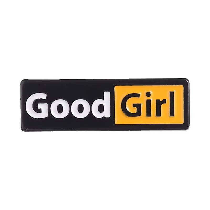 Broche en émail « Bon Garçon & Bonne Fille » – Accessoire de mode unisexe amusant, bijou pour usage