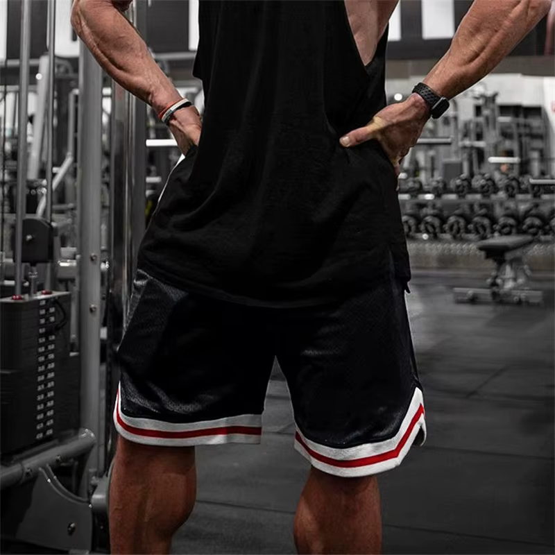 Short de sport d'entraînement d'été hommes Fitness maille respirant Fitness sport pantalons courts l