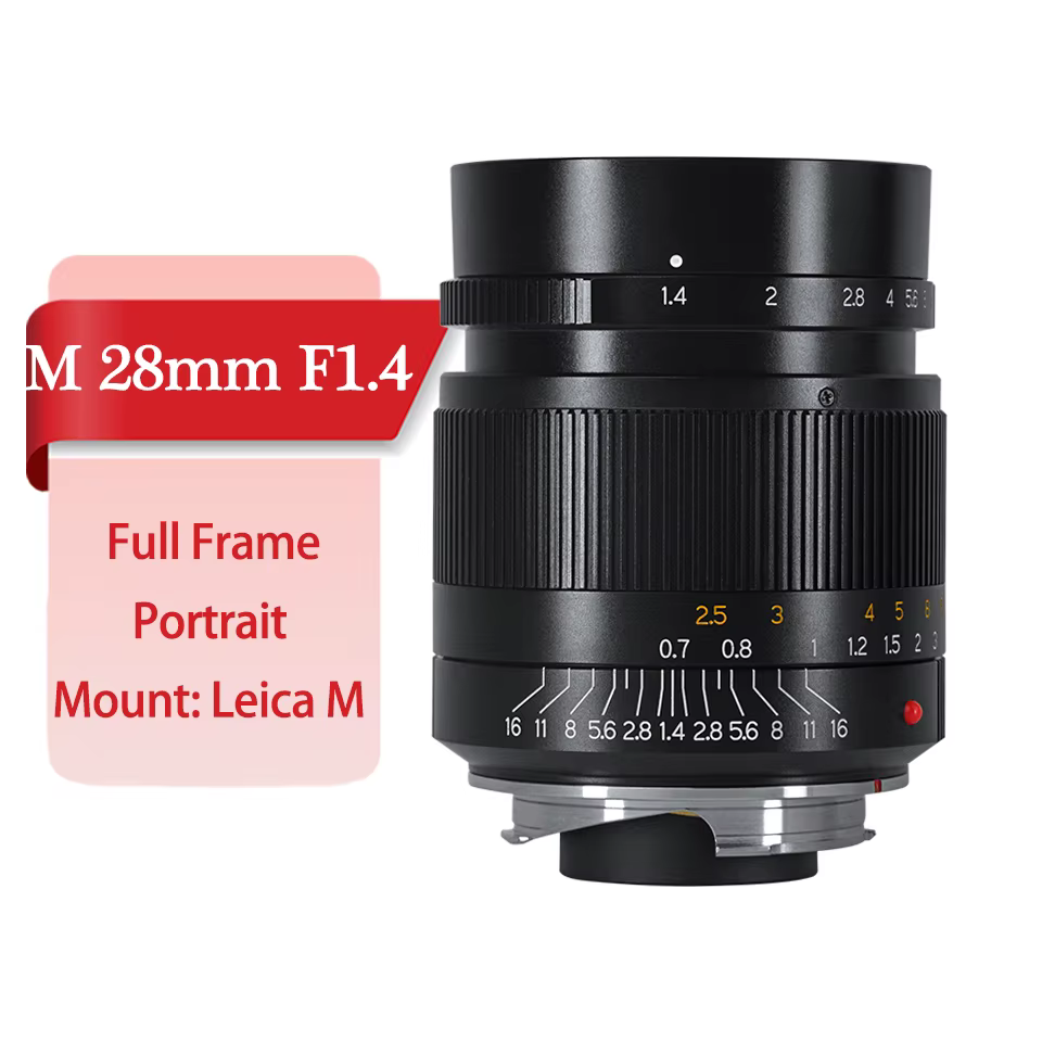 Objectif d'appareil photo grand angle 7artisans Full Frame M 28 mm F1.4 pour la photographie de port