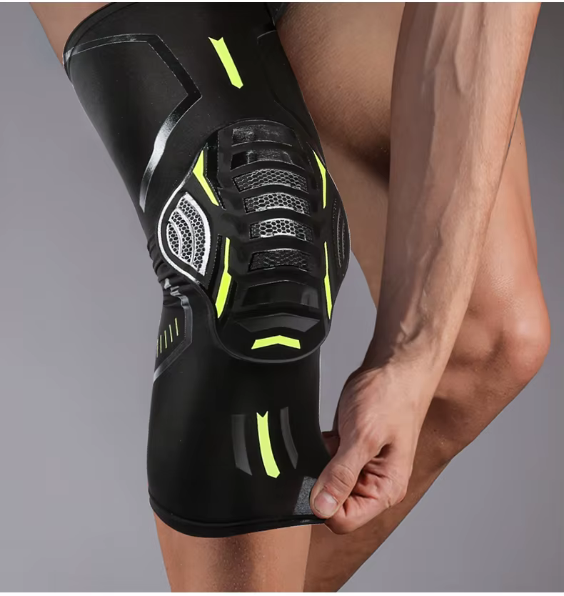 1 pièce genouillère sangle rotule soutien médiale fort ménisque Silicone Compression Protection Spor