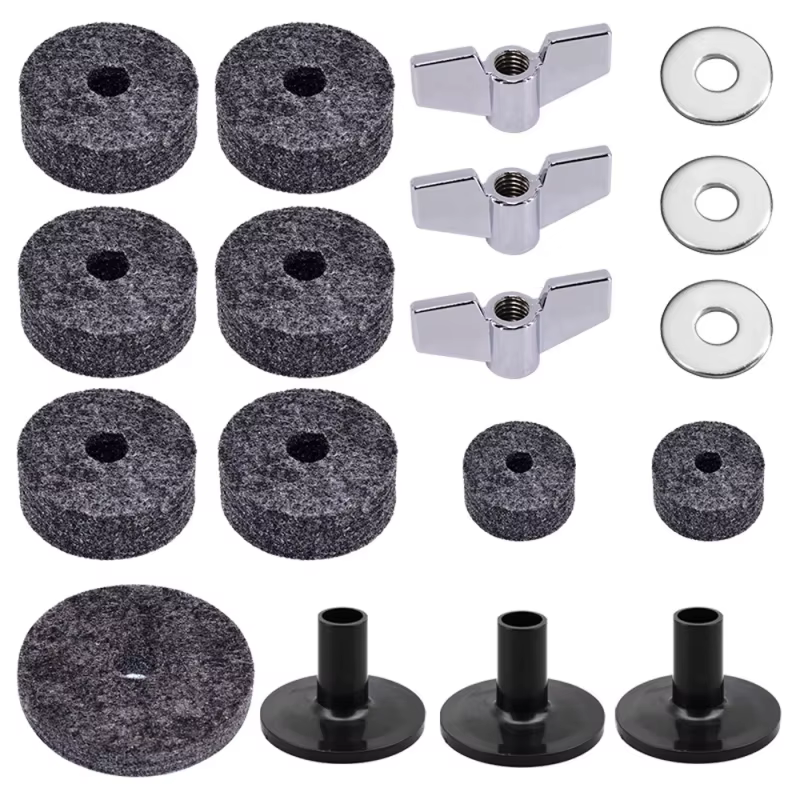 Ensemble d'accessoires de batterie noir, 18 pièces, ensemble de feutres de remplacement, accessoires