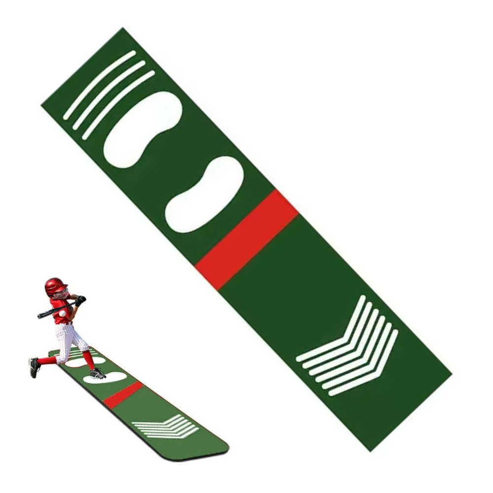 Tapis d'entraînement de baseball antidérapant et résistant à l'usure, avec design de trace de pied p