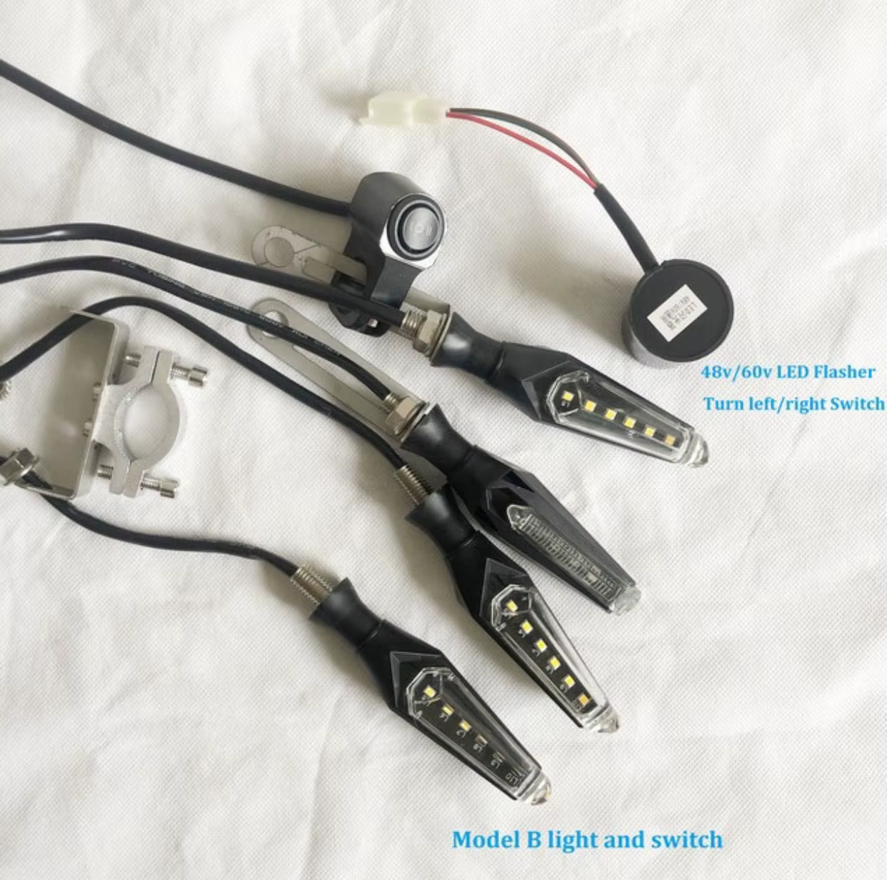 Clignotant LED 48v 60v pour vélo et Scooter électrique, clignotant étanche pour moto, clignotant pou