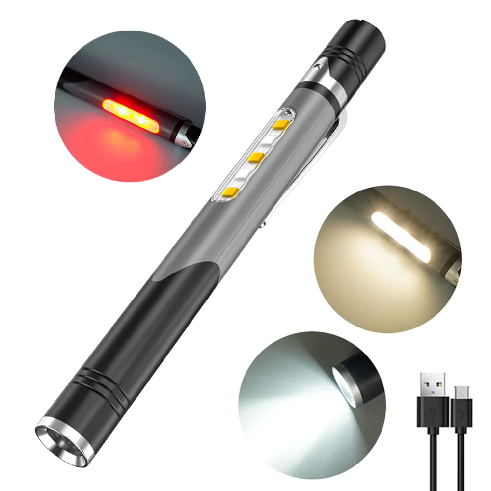 Stylo de premiers soins professionnel Rechargeable, lampe torche pratique pour le diagnostic d'infir