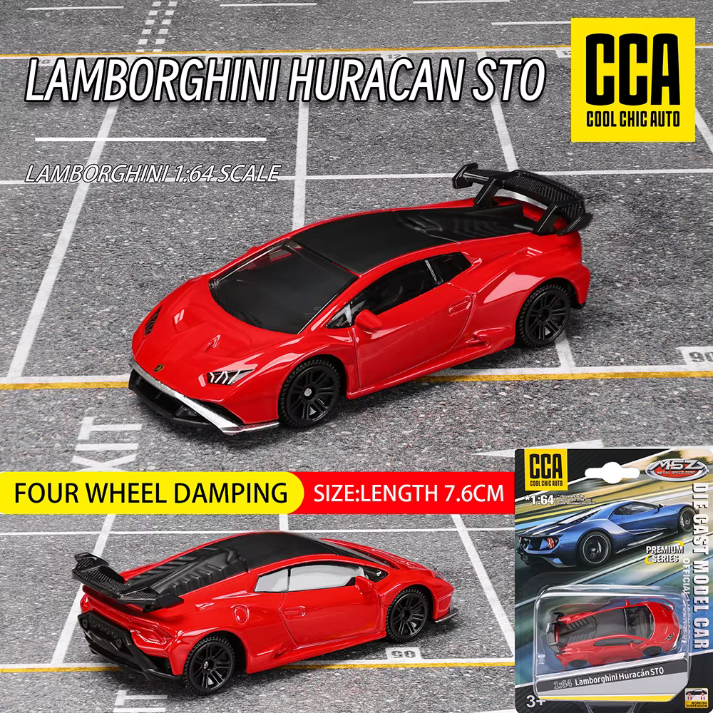 CCA msz 1:64 modèles d'agneauorghini exquis suspendu classique modèle de voiture statique en alliage