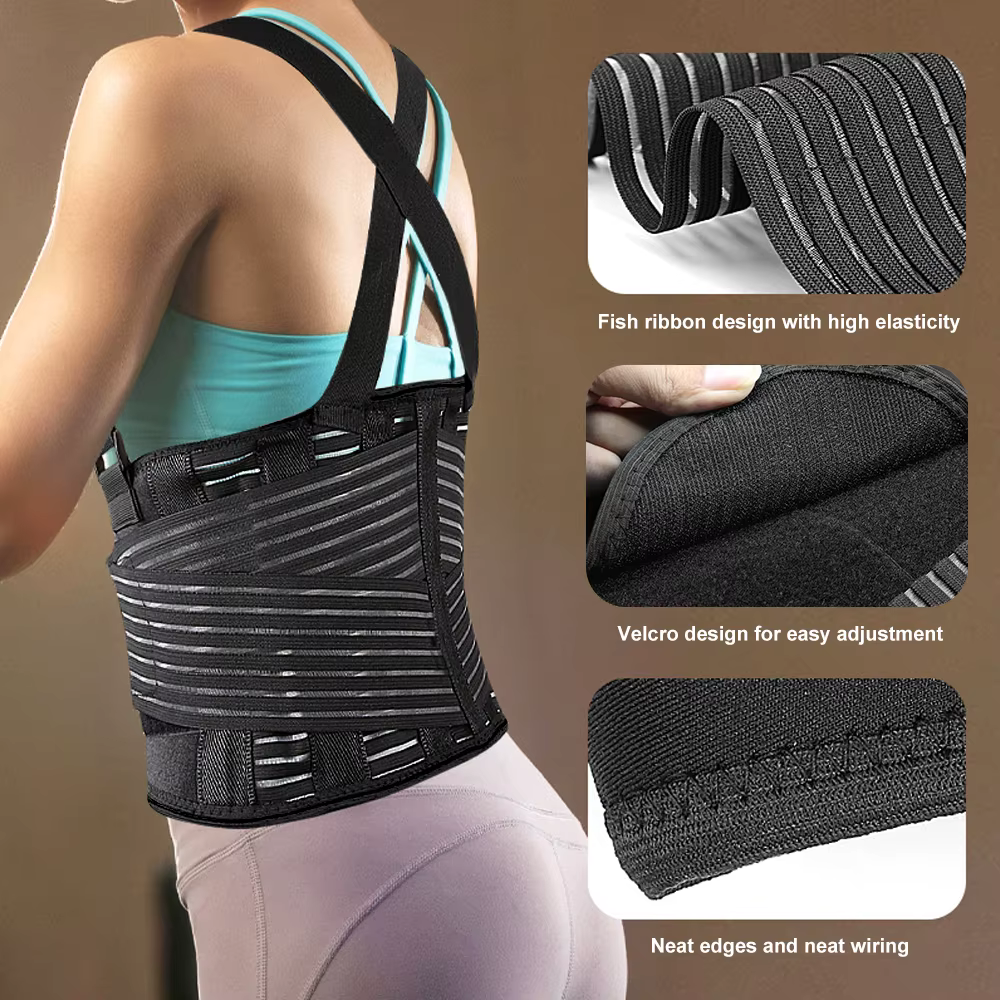 Ceinture dorsale réglable pour l'entraînement, attelle dorsale, soutien lombaire inférieur, levage d