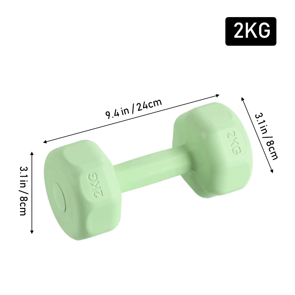 Ensemble d'haltères pour femmes, 2kg, 1 pièce, pour entraînement aérobique, musculation, salle de sp