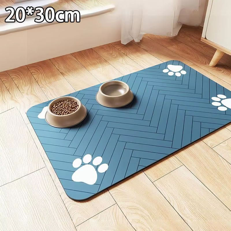 Tapis absorbant en diatomite pour animaux de compagnie, séchage rapide, imperméable, avec support an