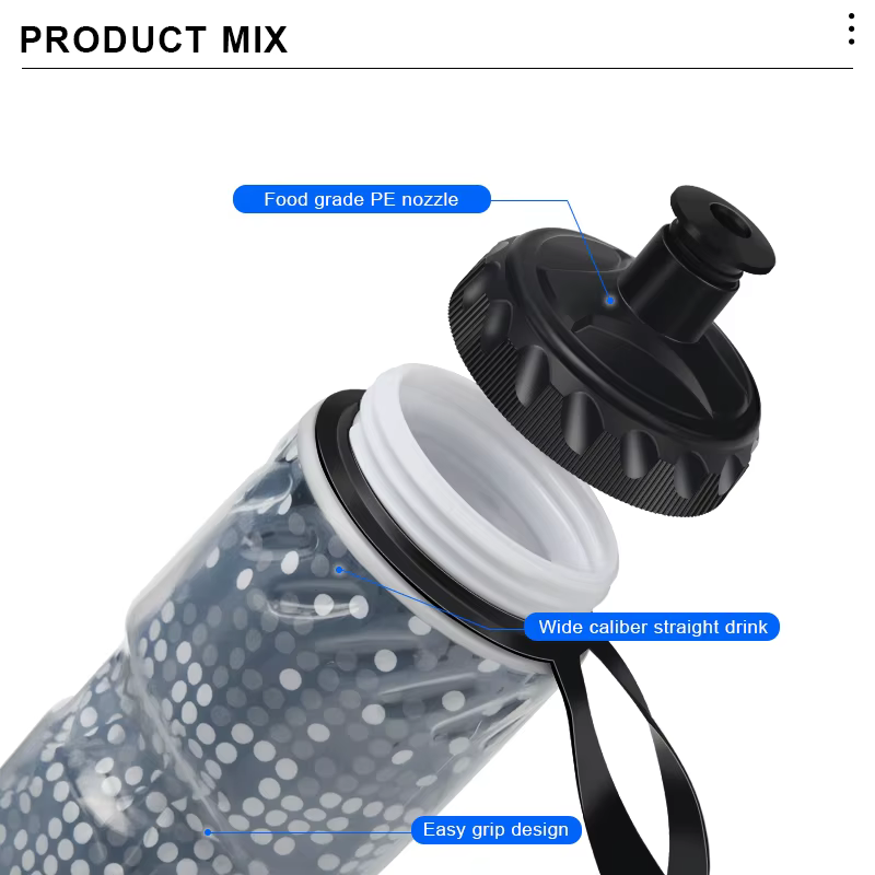 Bouteille d'eau de vélo double couche thermique garder chaud froid Portable vtt vélo de route Sport 