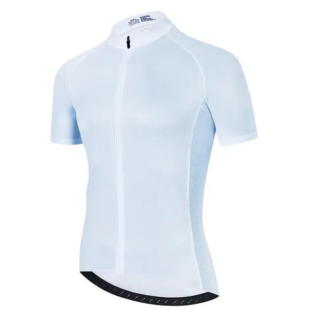 Maillot de cyclisme blanc à manches courtes pour hommes, vêtements d'été, maillot de vélo de montagn