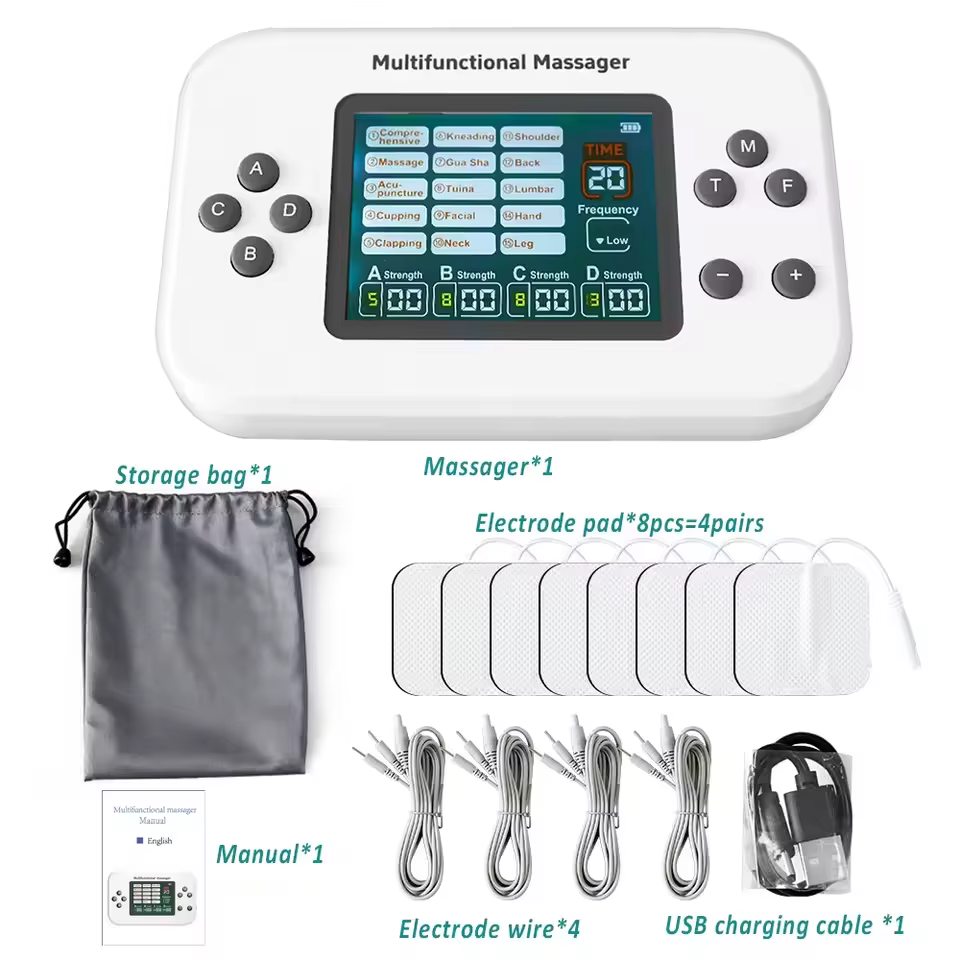 Stimulateur musculaire électrique professionnel 4 en 1, physiothérapie basse fréquence, dispositif à