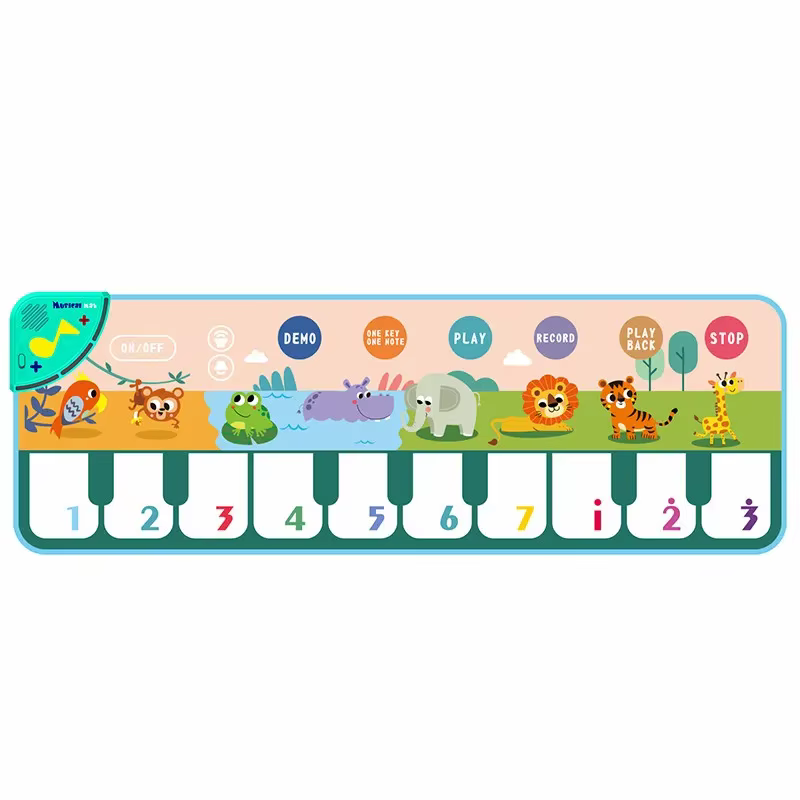 Tapis de Piano Musical 110x36cm pour enfants en bas âge, tapis de danse pour clavier de sol avec 8 s