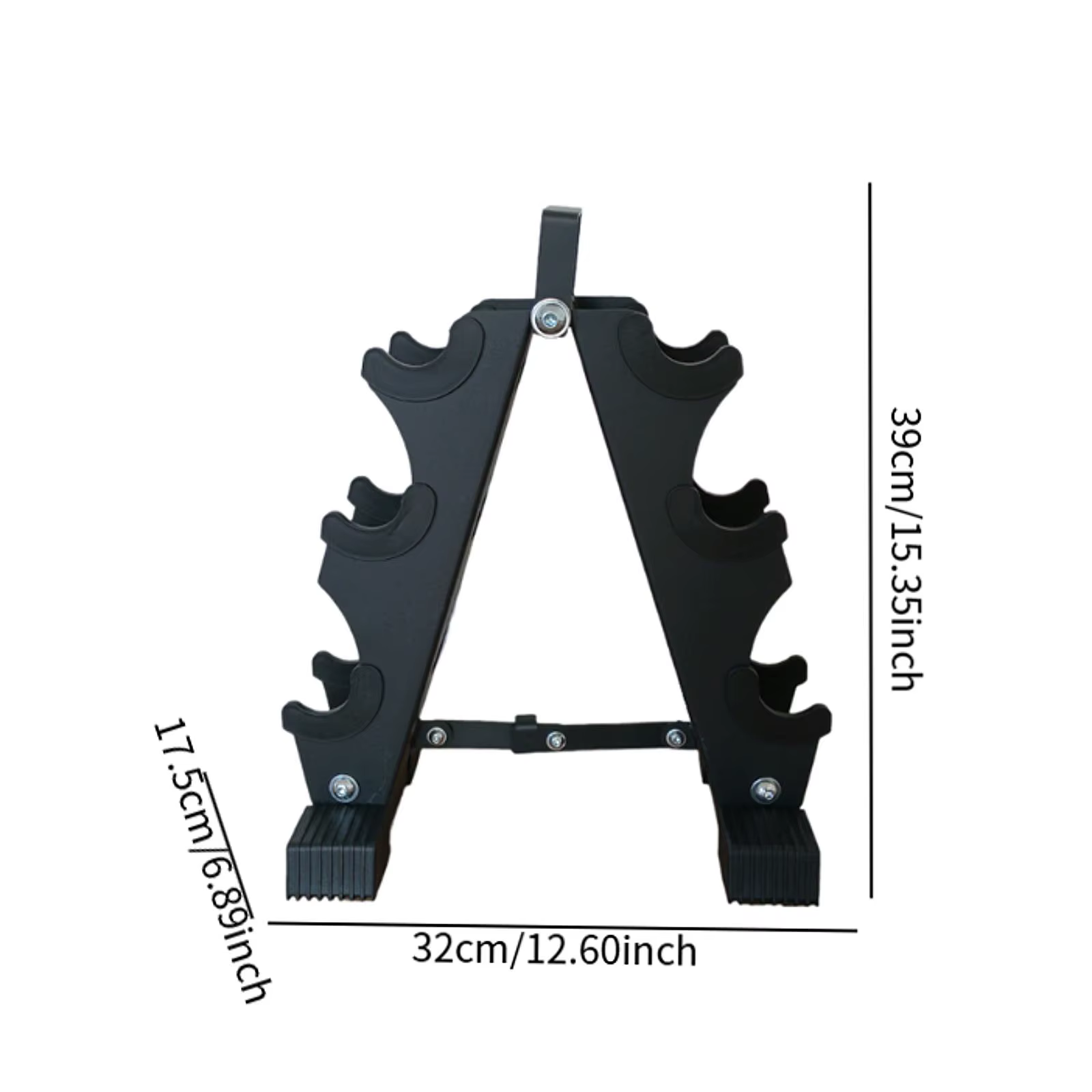 Support de rangement pour haltères à 3 niveaux, pour usage domestique, stable, robuste, gain de plac