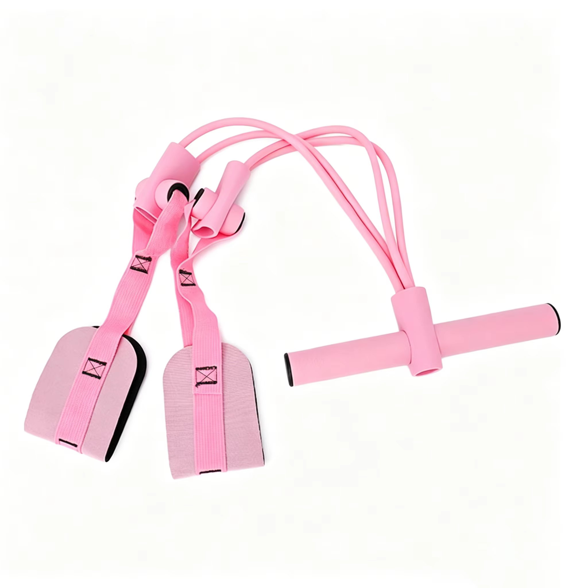 Bande de Résistance Élastique à 4 Tubes pour Yoga, Corde de Tension pour Entraînement Abdominal/Tail