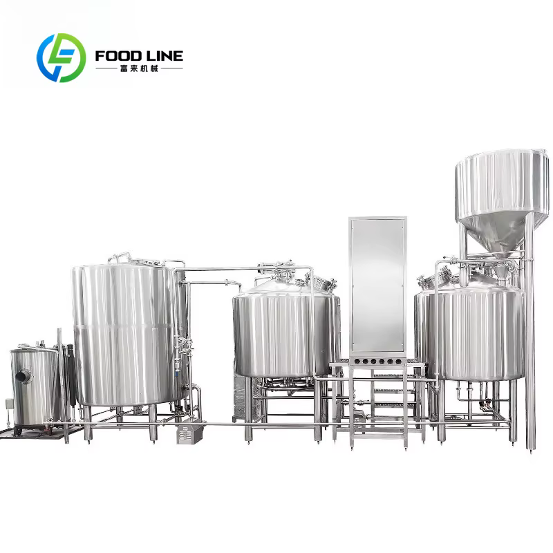 Système de brassage de bière d'orge maltée personnalisé de 1000 L, idéal pour la production et la tr