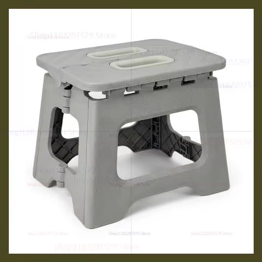 Tabouret pliant d'extérieur portable en plastique pour la maison, petit tabouret de pêche et de camp