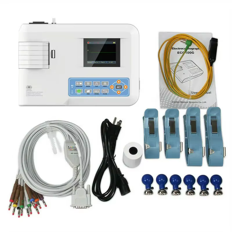 Électrocardiographe monocanal Contec ECG100G, moniteur ECG, appareil ECG/EKG